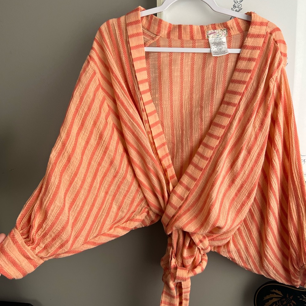 Free people wrap shirt/cover up
